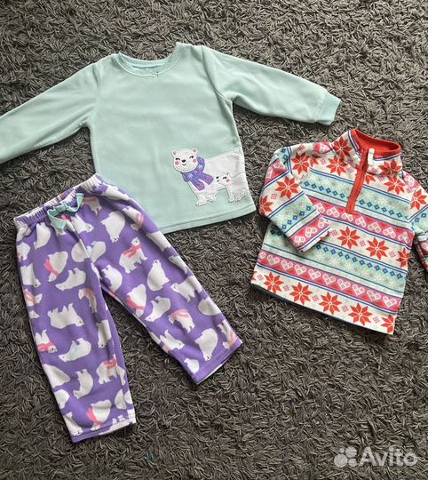 Флисовая одежда Carters для девочки 86 92