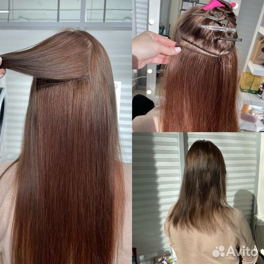 Голливудское / Капсульное наращивание волос