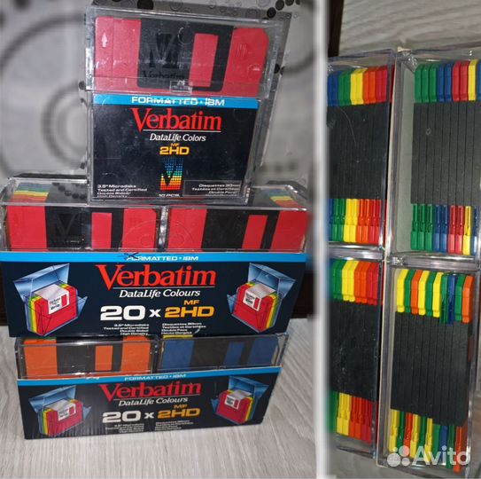 Дискеты Verbatim. Цветные. 50 шт