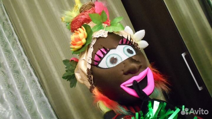Африканка голова карнавальная Ростовая кукла