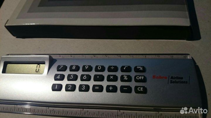 Пластиковая линейка 15 см с калькулятором