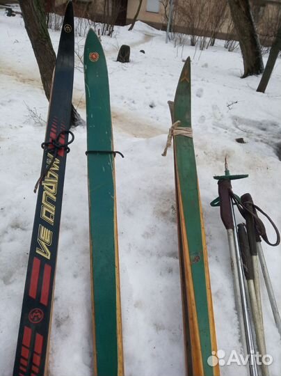 Лыжи беговые, лыжные палки