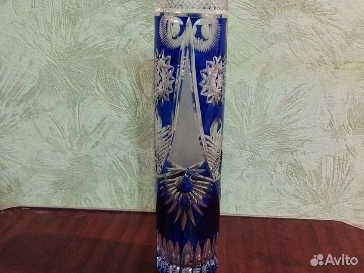 Ваза цветной хрусталь.ГДР