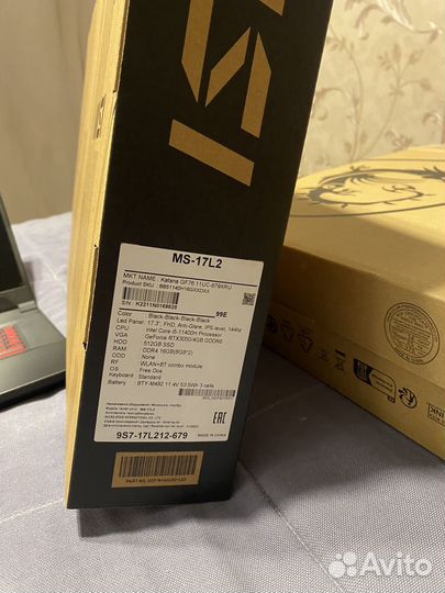 Ноутбук msi katana gf76