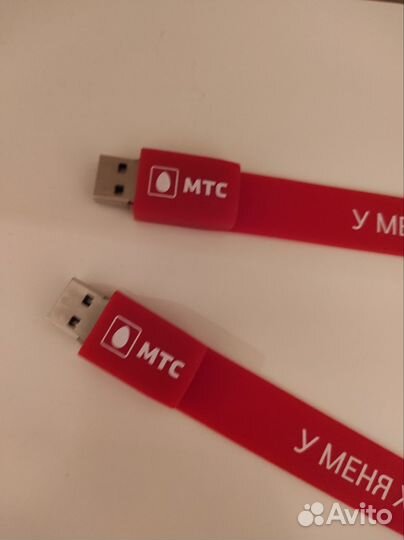 Силиконовый браслет флешка МТС