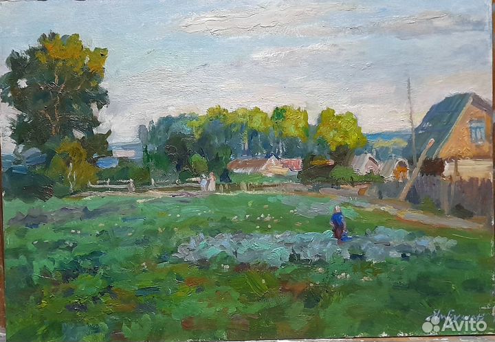 Картина маслом на картоне 40х50