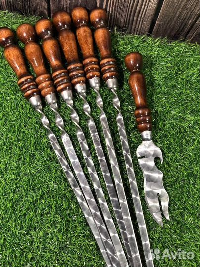 Шампура с деревянной ручкой