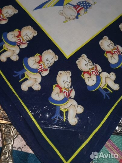 Мишки книжки платочек хлопок