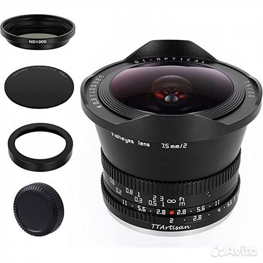 Объектив TTartisan 7.5mm f2 m43 fisheye Новый
