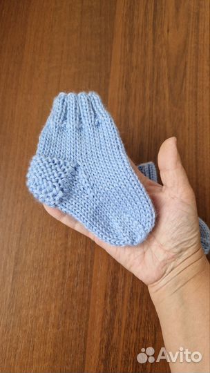 Носки детские 2 пары вязаные