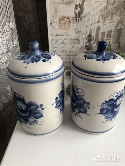 Банка 1200 мл Гжель 2шт