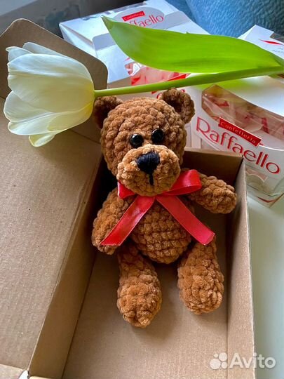 Мишка из мягкой пряжи