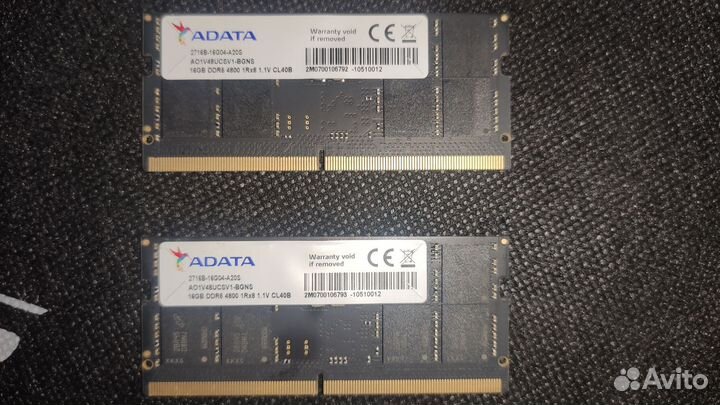 Оперативная память adata DDR5 SO-dimm 16*2