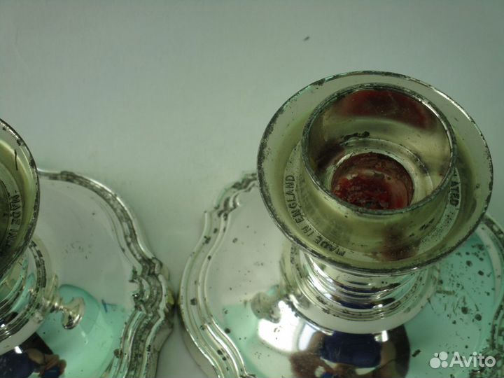 Пара подсвечников англия серебрение