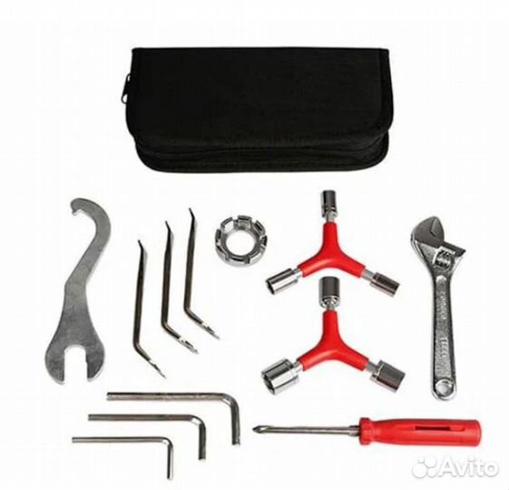 Набор инструментов для велосипеда из 12 предметов в футляре,33415