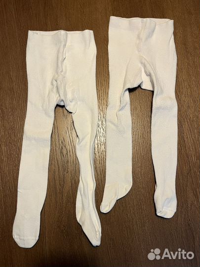 Колготки детские 74/80 H&M белые 2шт