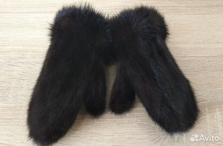 Варежки детские из меха норки
