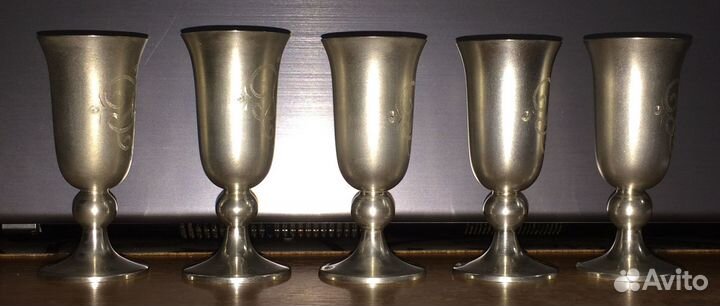 Серебряные рюмки. 5 шт. 916 пр. Таллин