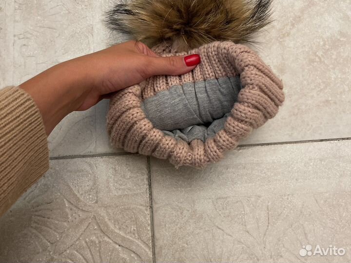 Шапка furtalk 1-2 года зимняя для девочки