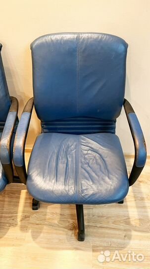 Компьютерное кресло кожаное бу