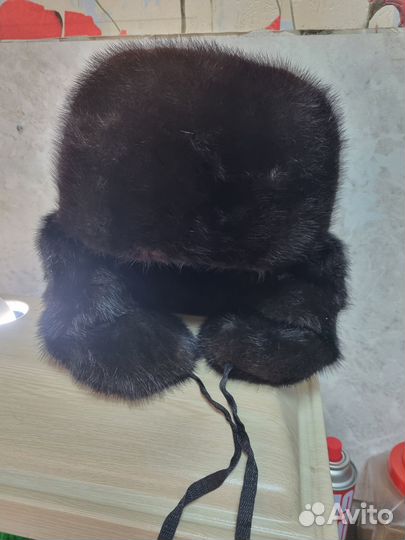 Норковая шапка мужская ушанка