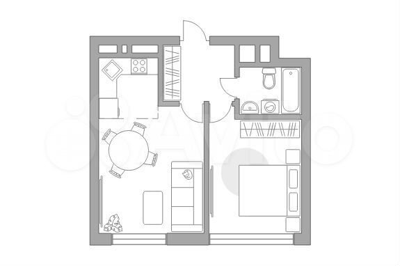 2-к. квартира, 40,1 м², 23/23 эт.