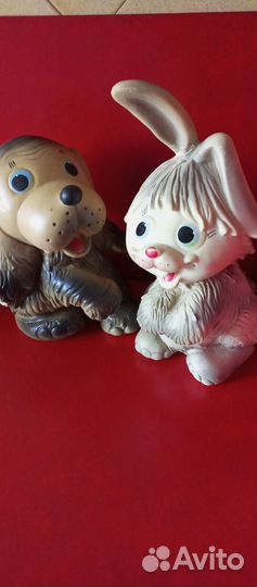 Заяц и собака резиновые большие