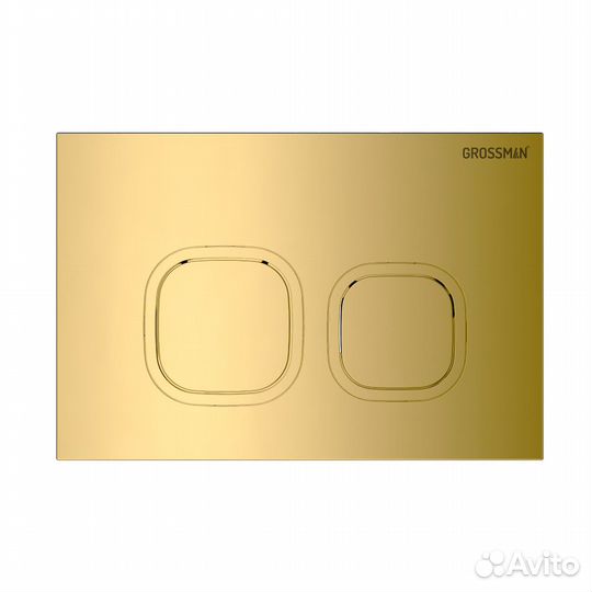 Инсталляция, клавиша золото глянец+унитаз GR-4441