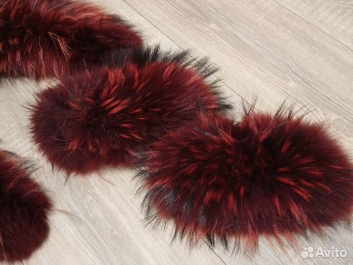 Меховой воротник енот