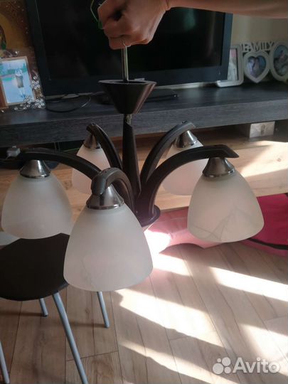 Люстра потолочная бу