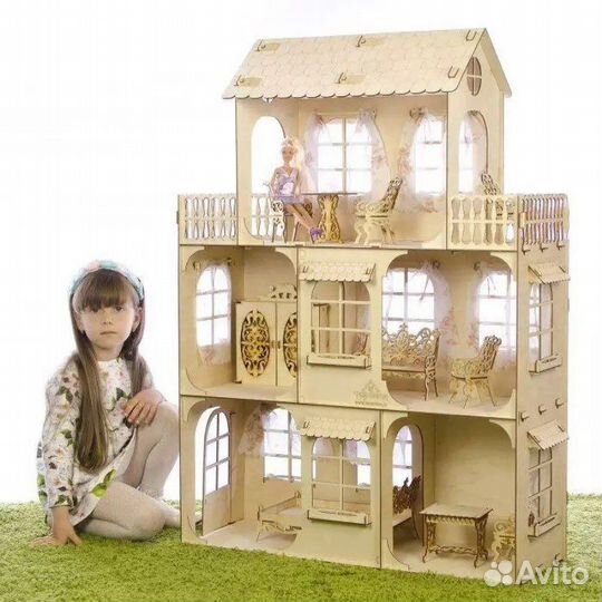 Домик кукольный 3 этажа