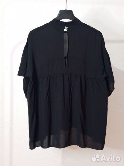 Новая чёрная блузка из вискозы Designer Remix