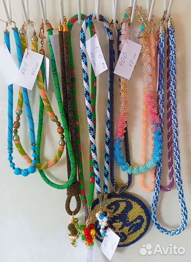 Жгут колье из бисера