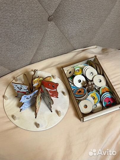 Сортер животные и еда развивающие игрушки