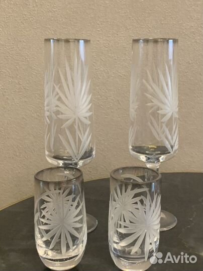 Бокалы, рюмки, креманка СССР