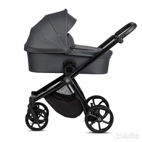 Коляска 2 в 1 Tutis Mio Eco-Leather, Dark Gray