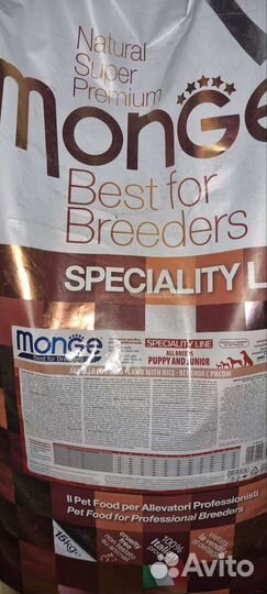 Корм премиум класса Monge и Gemon Италия