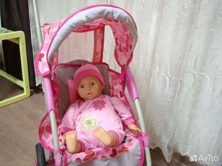 Коляска, кровать для кукол