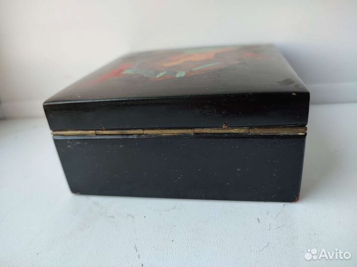 Шкатулка федоскино -лаковая миниатюра 