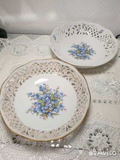 Сухарницы. Цветы. Прорезной фарфор. Германия