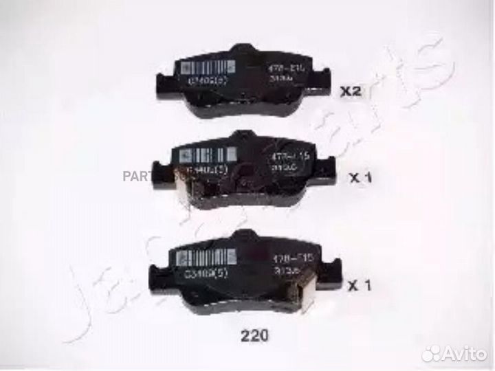 Japanparts PP-220AF Колодки торм.задн