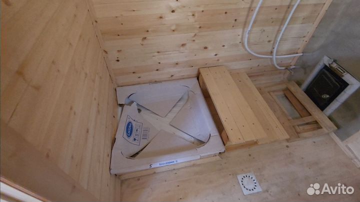 Мобильная баня из бруса 7x2.3 под ключ