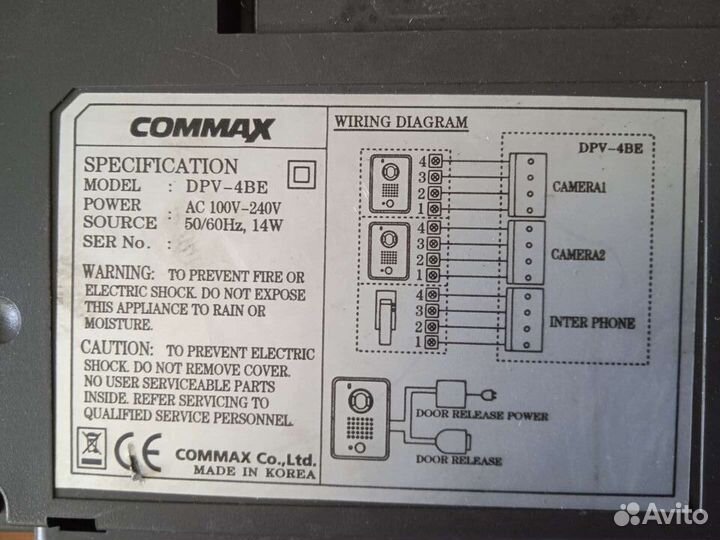 Мониторы видеодомофона falcon eye / сommax
