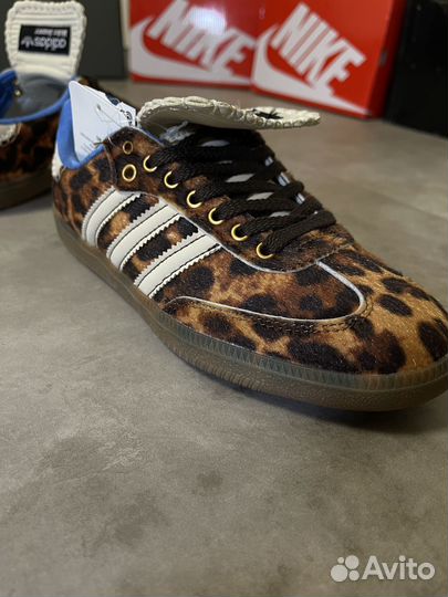 Кроссовки Adidas женские Wales Bonner леопардовые