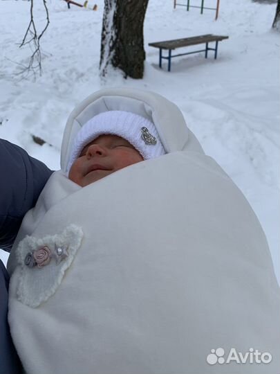 Конверт кокон на выписку зима-деми