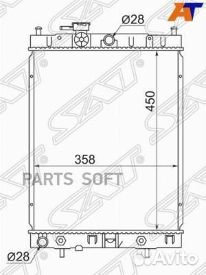 Радиатор охлаждения Ниссан Куб 98-02 CVT