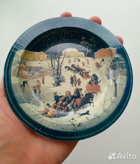 Пепельница блюдце СССР винтаж. Федоскино