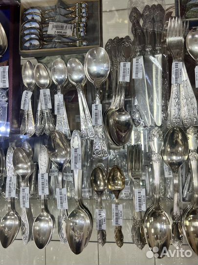 Мельхиор. Набор ножей, вилок, ложек