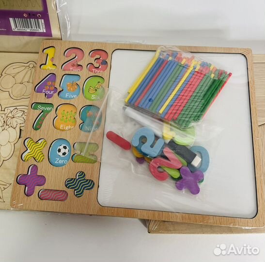 Деревянные развивающие игрушки монтессори новые