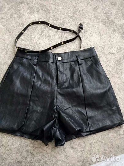 Шорты-экокожа